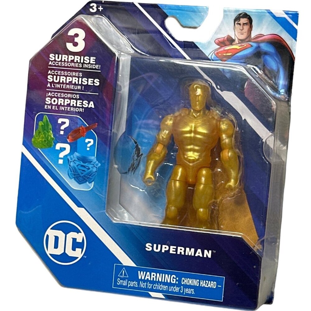 Superman Gold Action Figure 3+ With 3 Surprise Accessories DC Comics Collectible